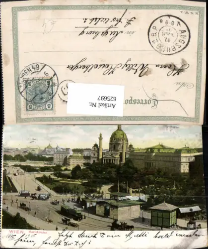 625697,Wien Vienna Wieden Karlskirche Straßenbahn