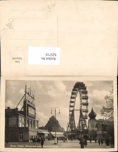 625715,Foto Ak Wien Vienna Leopoldstadt Prater Riesenrad Hochschaubahn Filmpalast