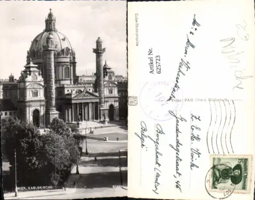 625723,Foto Ak Wien Vienna Wieden Karlskirche Ansicht