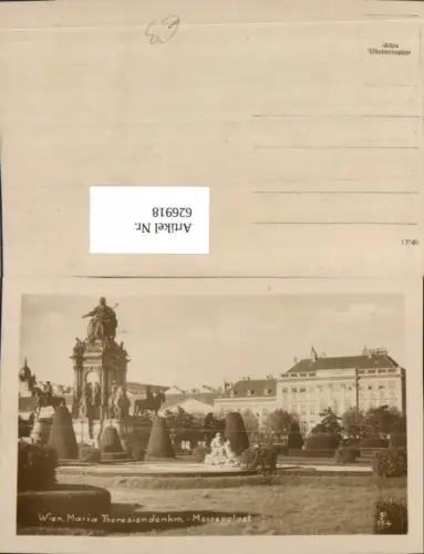 626918,Foto Ak Wien Vienna Innere Stadt Maria-Theresien-Denkmal Messepalast