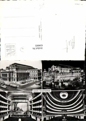 634665,Mehrbild Ak Wien Vienna Innere Stadt Staatsoper Oper Innenansicht