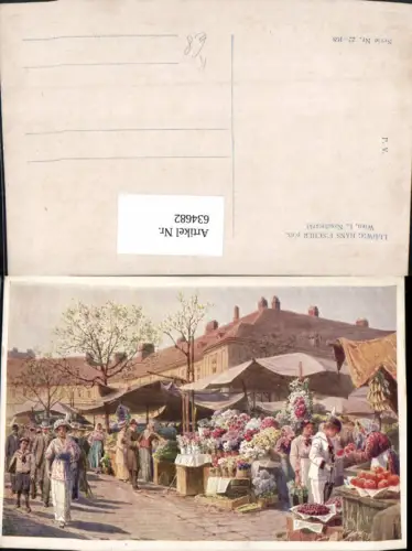 634682,Künstler Ak Ludwig Hans Fischer Wien Vienna Innere Stadt Naschmarkt