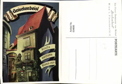 634690,Wien Vienna Innere Stadt Griechenbeisl