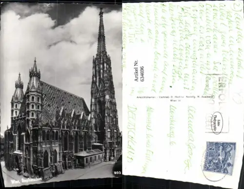 634696,Foto Ak Wien Vienna Innere Stadt Stephansdom Dom