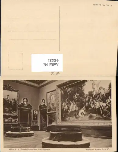 643231,Wien k. k. Kunsthistorisches Hof-Museum Moderne Schule Saal V pub B.K.W.I. 404-22