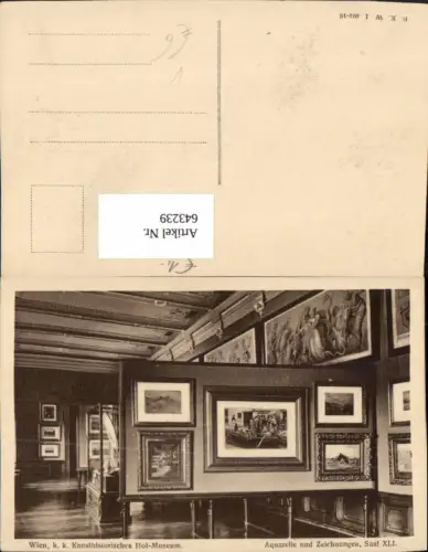 643239,Wien k. k. Kunsthistorisches Hof-Museum Aquarelle Zeichnungen pub B.K.W.I. 404-16