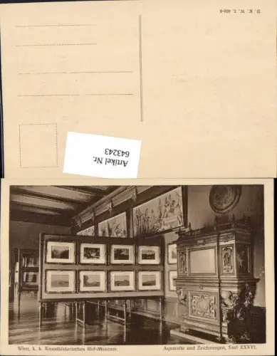 643243,Wien k. k. Kunsthistorisches Hof-Museum Aquarelle und Zeichnungen pub B.K.W.I. 404-3