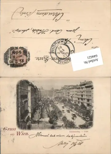644621,Gruss aus Wien Innere Stadt Kärntnerring 1898