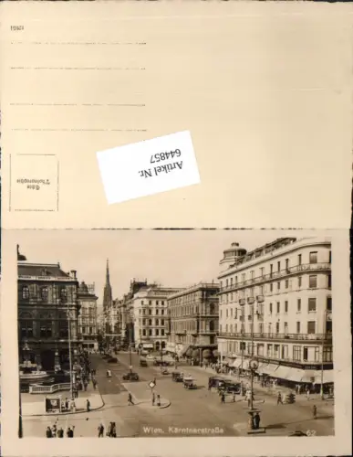 644857,Wien Innere Stadt Kärntnerstraße Hotel Bristol Auto Oldtimer Uhr