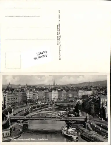 644915,Wien Donaukanal Franz Josefs Kai Dampfer Schiff