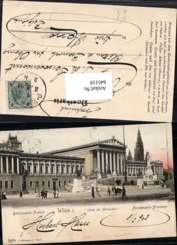645119,Wien Reichsraths Palast pub Ledermann 5496