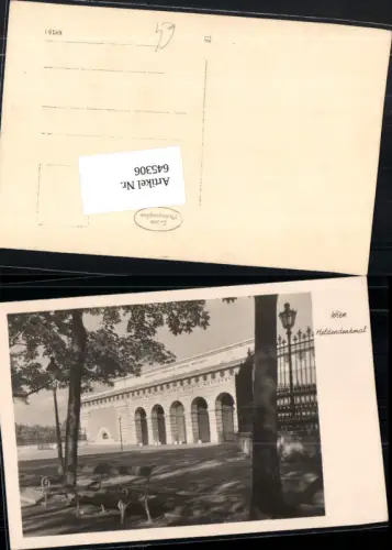 645306,Wien Heldendenkmal Bank