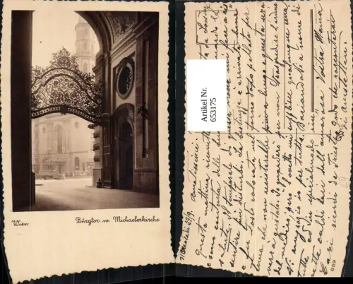 653175,Wien Vienna Innere Stadt Burgtor m. Michaelerkirche