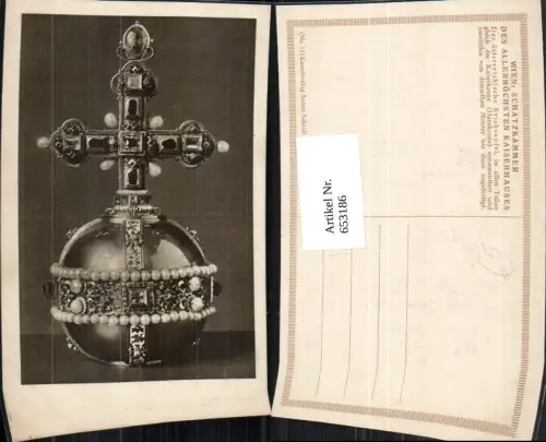 653186,Wien Vienna Innere Stadt Schatzkammer Reichsapfel