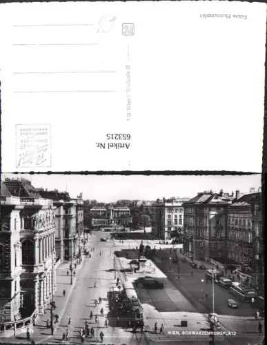 653215,Foto Ak Wien Vienna Innere Stadt Schwarzenbergplatz