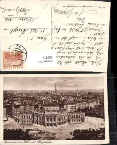 653217,Wien Vienna Innere Stadt Panorama v. Wien m. Burgtheater