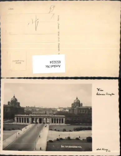 653224,Foto Ak Wien Vienna Innere Stadt Äusseres Burgtor Heldendenkmal pub Ruwa 723
