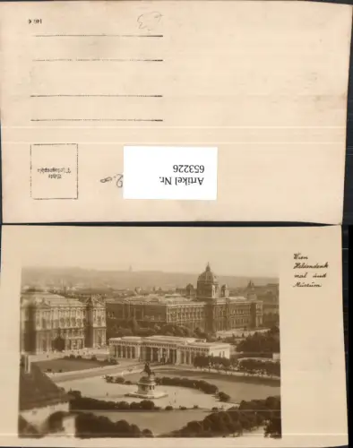 653226,Foto Ak Wien Vienna Innere Stadt Heldendenkmal u. Museum