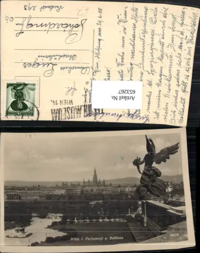 653267,Foto Ak Wien Vienna Innere Stadt Parlament u. Rathaus