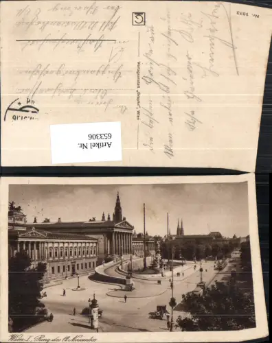 653306,Wien Vienna Innere Stadt Ring des 12 November Litfaßsäule Parlament