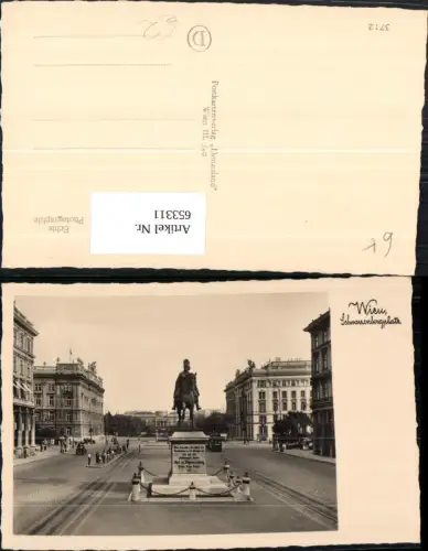653311,Foto Ak Wien Vienna Innere Stadt Schwarzenbergplatz Reiterdenkmal