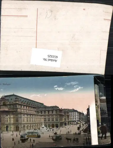 653325,Wien Vienna Innere Stadt Kk Hofoper Oper Staatsoper Straßenbahn