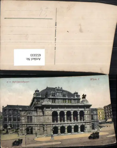 653333,Wien Vienna Innere Stadt Hof-Operntheater Oper Staatsoper Automobile pub Ledermann 15432