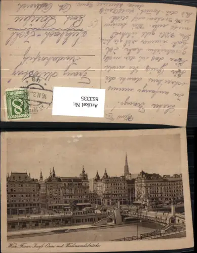 653335,Wien Vienna Innere Stadt Franz-Josefs-Quai Franz-Josefs-Kai Ferdinandsbrücke Brücke