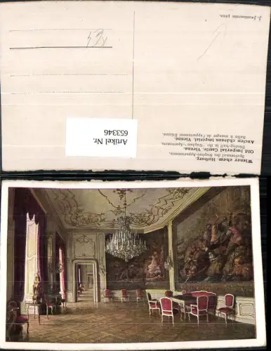 653346,Künstler Ak J. Jaunbersin Wien Vienna Innere Stadt Hofburg Speisesaal Interieur