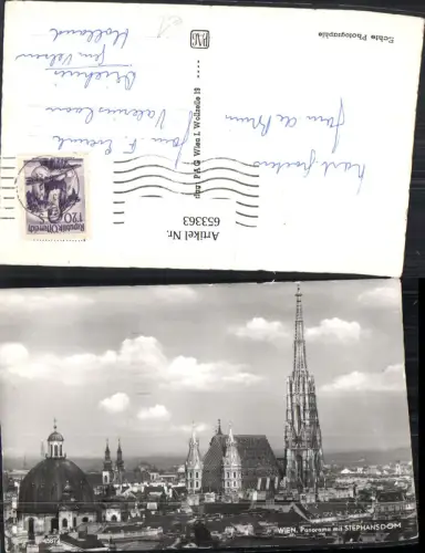 653363,Foto Ak Wien Vienna Innere Stadt Panorama mit Stephansdom