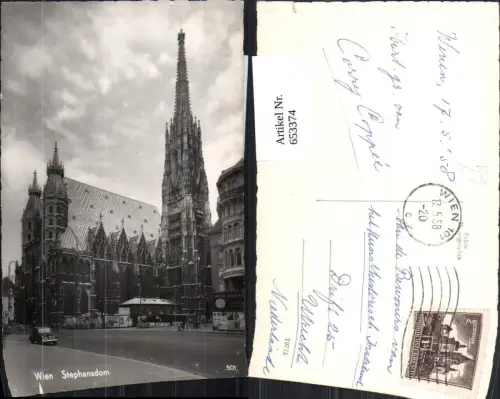 653374,Foto Ak Wien Vienna Innere Stadt Stephansdom