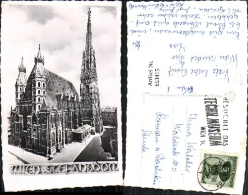 653415,Foto Ak Wien Vienna Innere Stadt Stephansdom