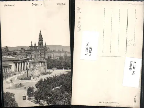 658623,Wien Vienna Innere Stadt Parlament Rathaus pub P. Ledermann 6635A