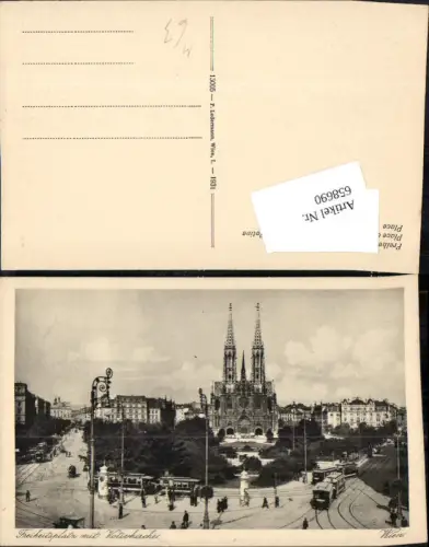 658690,Wien Vienna Innere Stadt Freiheitsplatz mit Votivkirche Straßenbahn