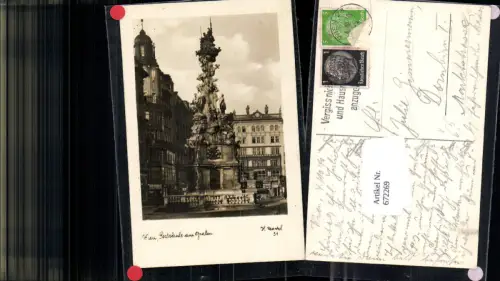 672269,Foto Ak Wien Vienna Innere Stadt Pestsäule a. Graben pub H. Markl 51