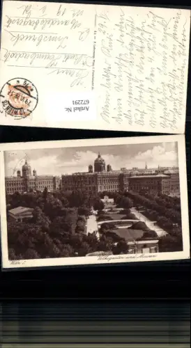 672291,Wien Vienna Innere Stadt Volksgarten u. Museen