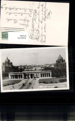 672295,Foto Ak Wien Vienna Innere Stadt Äusseres Burgtor u. Museen