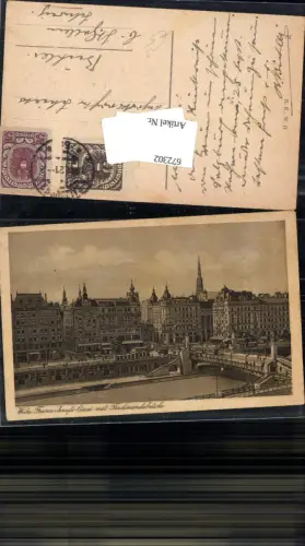672302,Wien Vienna Innere Stadt Franz Josefs-Quai mit Ferdinandsbrücke Brücke