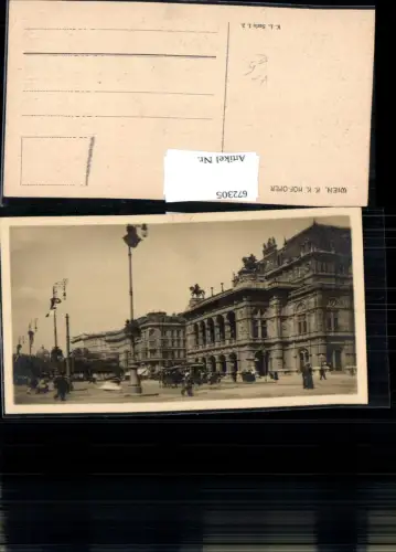 672305,Wien Vienna Innere Stadt K.k. Hofoper Staatsoper Oper pub K.L. Serie 1.2.