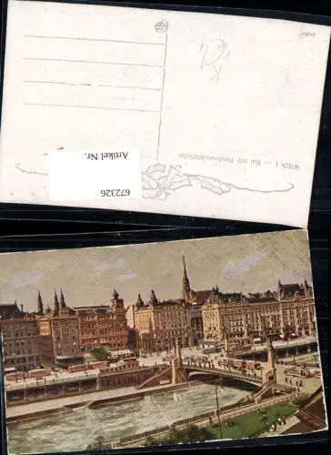 672326,Künstler Ak Wien Vienna Innere Stadt Kai mit Ferdinandsbrücke pub Kilophot 24264