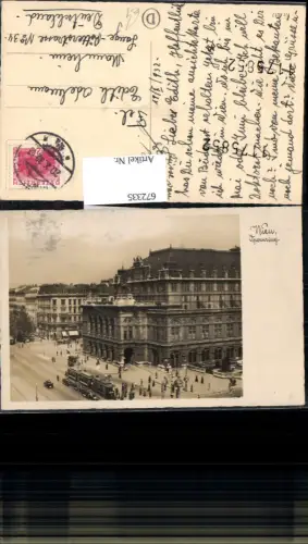 672335,Wien Vienna Innere Stadt Opernring Oper Staatsoper Straßenbahn