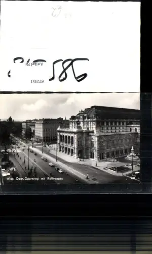 672351,Foto Ak Wien Vienna Innere Stadt Oper Opernring mit Rolltreppen