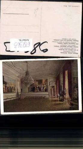 672363,Künstler Ak J. Jaunbersin Wien Vienna Innere Stadt Hofburg Gr. Audienzsaal