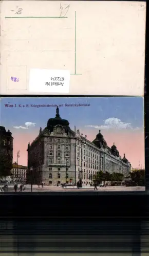 672374,Wien Vienna Innere Stadt K.k. Kriegsministeriumg mit Radetzkydenkmal