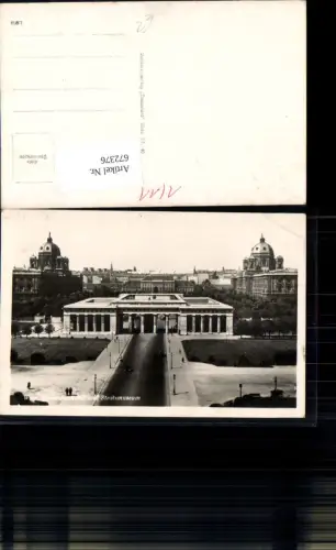672376,Foto Ak Wien Vienna Innere Stadt Heldendenkmal u. Staatsmuseum
