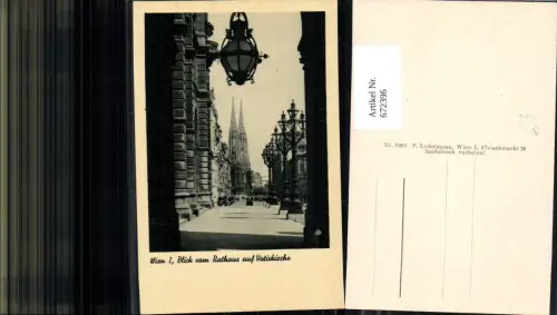 672396,Wien Vienna Innere Stadt Blick v. Rathaus auf Votivkirche