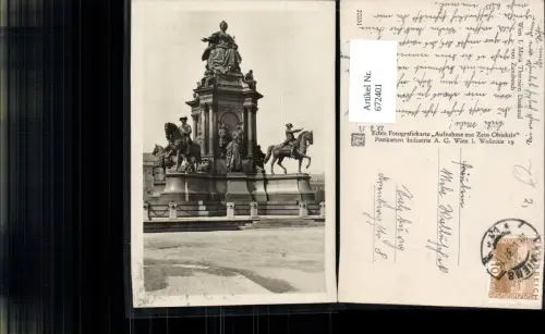 672401,Foto Ak Wien Vienna Innere Stadt Maria Theresien-Denkmal v. Zumbusch