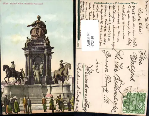 672410,Wien Vienna Innere Stadt Kaiserin Maria Theresien-Monument pub P. Ledermann 1062