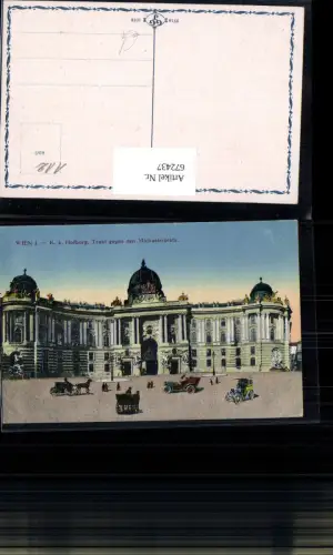 672437,Wien Vienna Innere Stadt K.k. Hofburg Trakt geg. d. Michaelerplatz Automobile