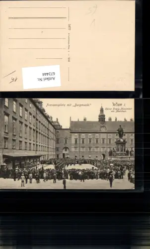 672444,Wien Vienna Innere Stadt Franzensplatz m. Burgmusik Statue pub P. Ledermann 5477